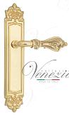 Дверная ручка Venezia на планке PL96 мод. Florence (полир. латунь) проходная