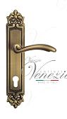 Дверная ручка Venezia на планке PL96 мод. Versale (мат. бронза) под цилиндр