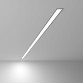 Линейный светодиодный встраиваемый светильник 128см 25Вт 6500К матовое серебро 100-300-128